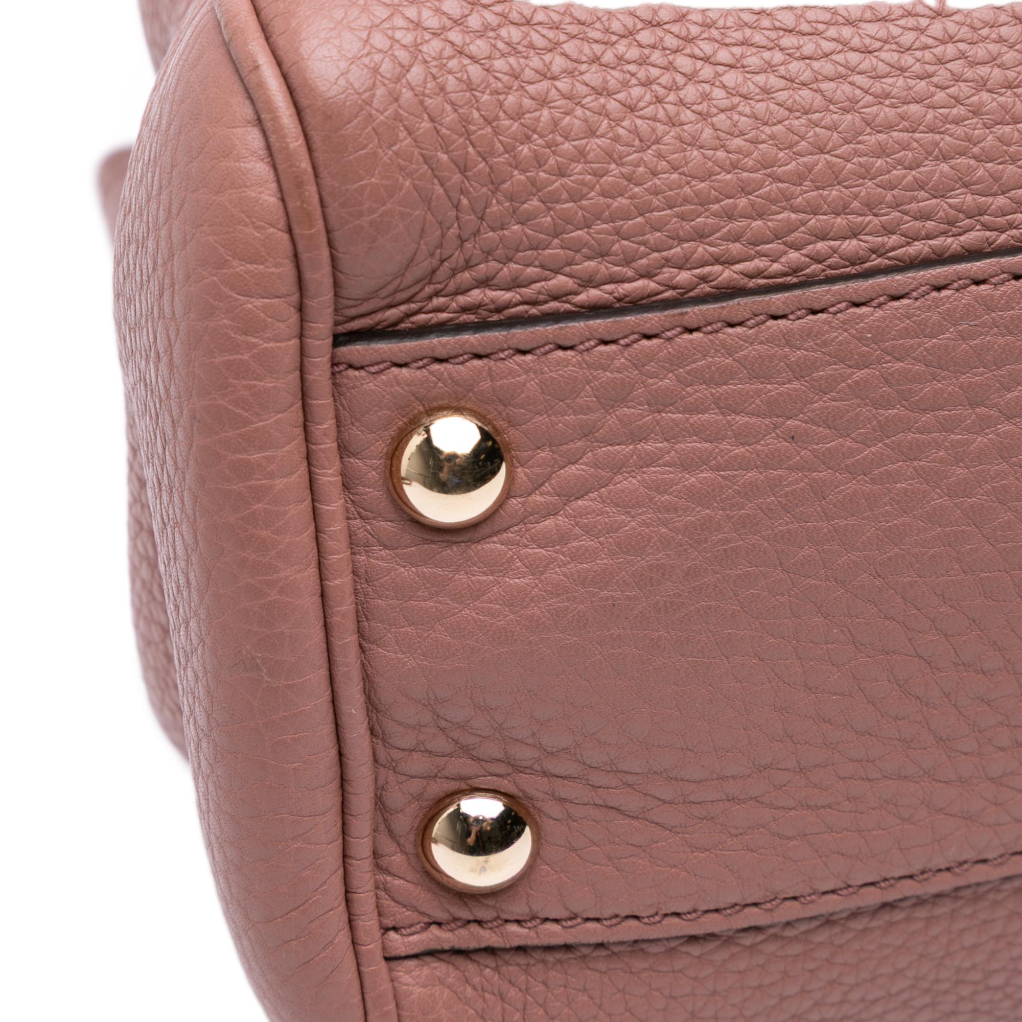 Gucci Small Calfskin Bamboo Shopper Satchel