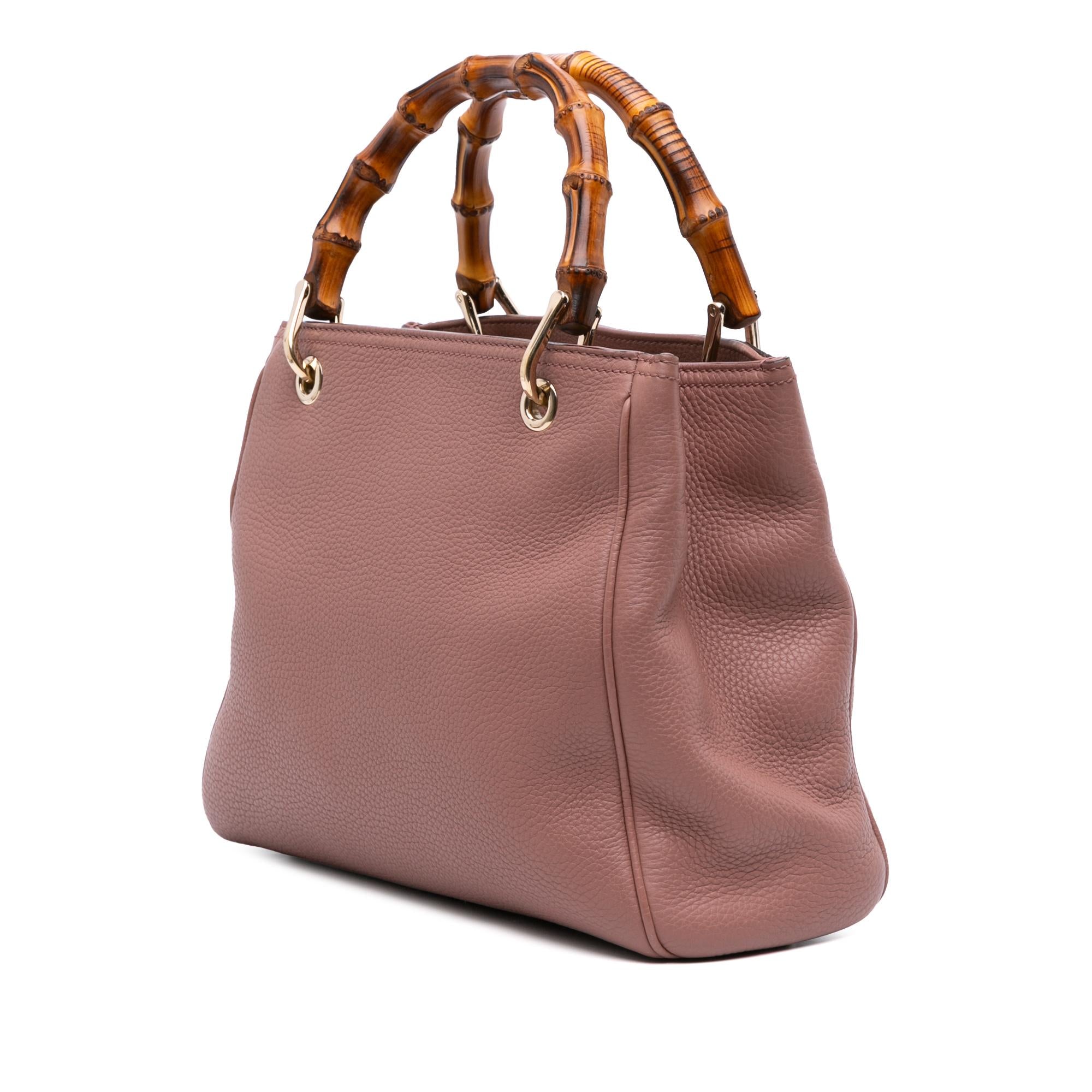 Gucci Small Calfskin Bamboo Shopper Satchel