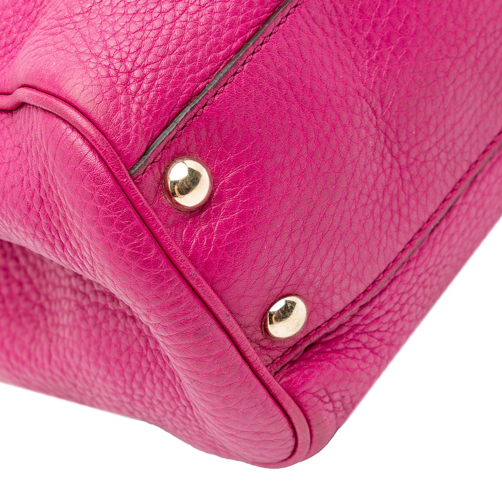 Gucci Small Calfskin Bamboo Shopper Satchel