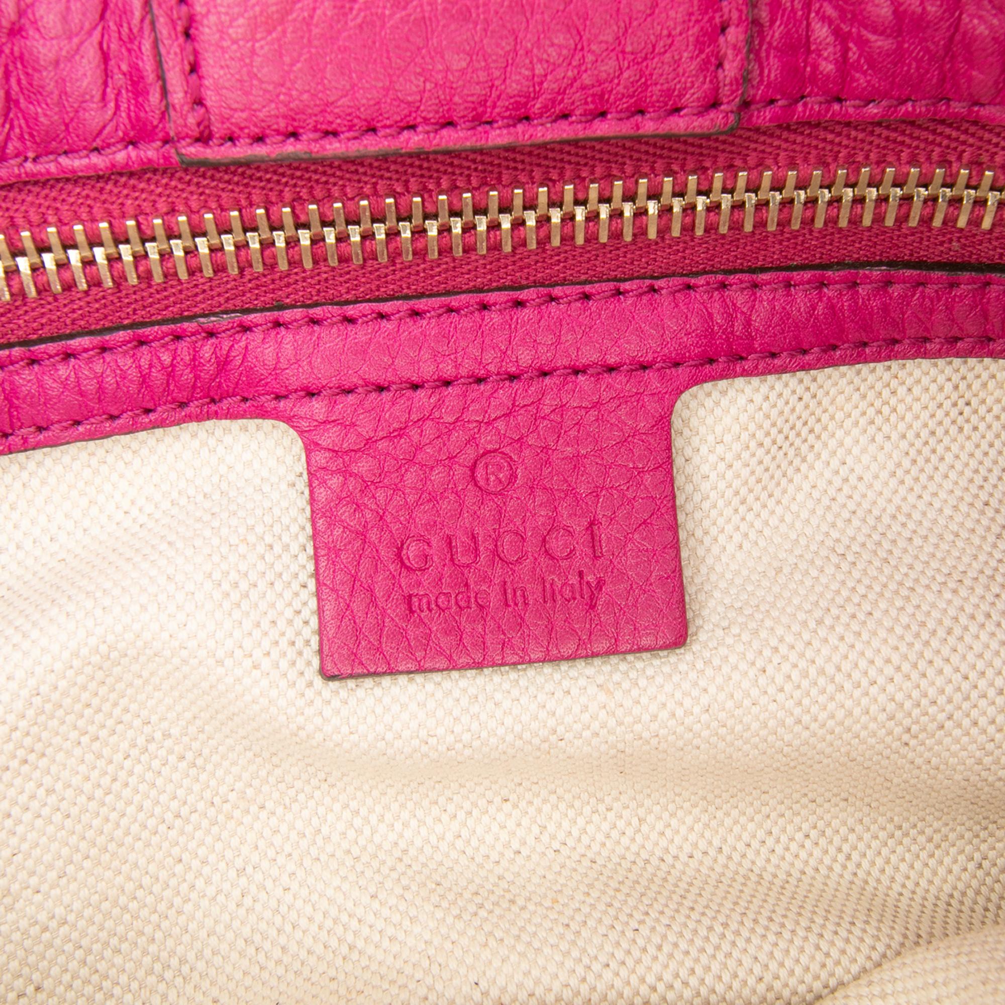 Gucci Small Calfskin Bamboo Shopper Satchel