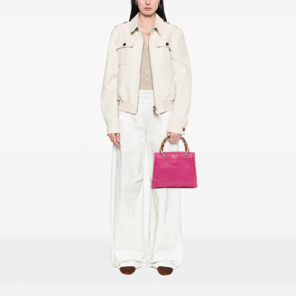 Gucci Small Calfskin Bamboo Shopper Satchel