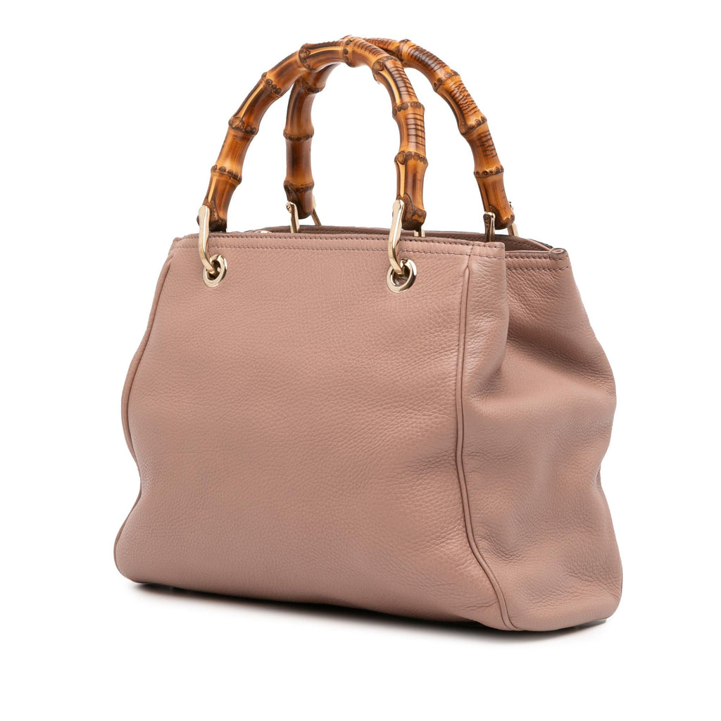 Gucci Small Calfskin Bamboo Shopper Satchel