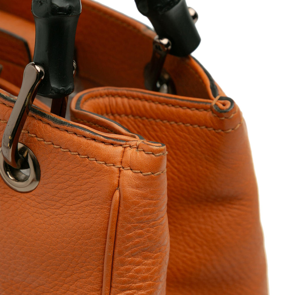 Gucci Small Calfskin Bamboo Shopper Satchel