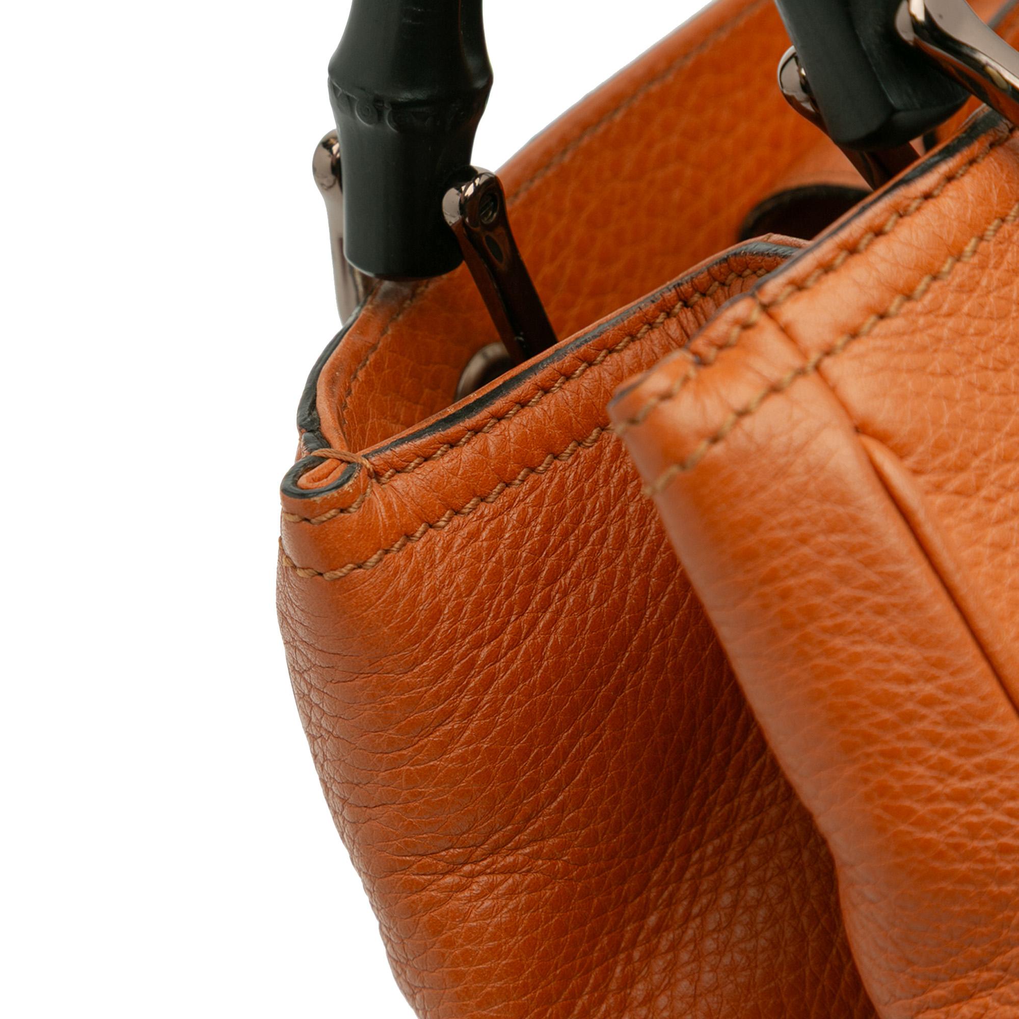 Gucci Small Calfskin Bamboo Shopper Satchel