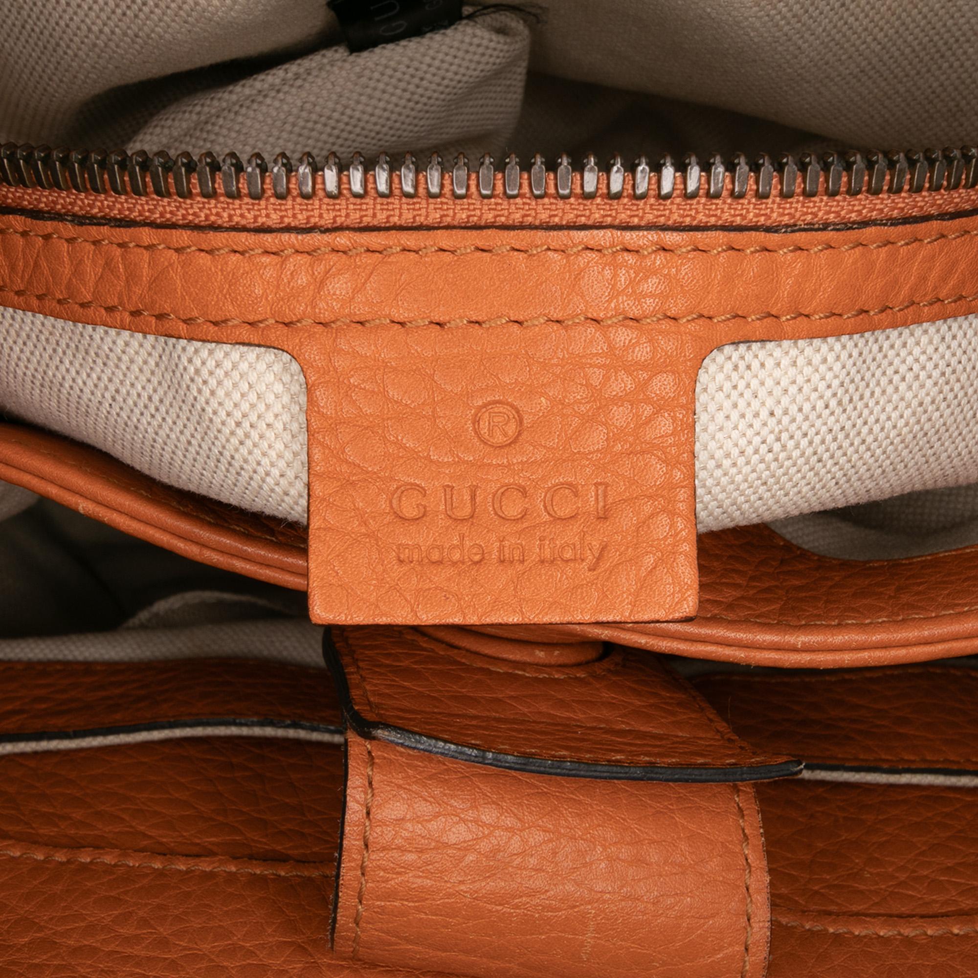 Gucci Small Calfskin Bamboo Shopper Satchel