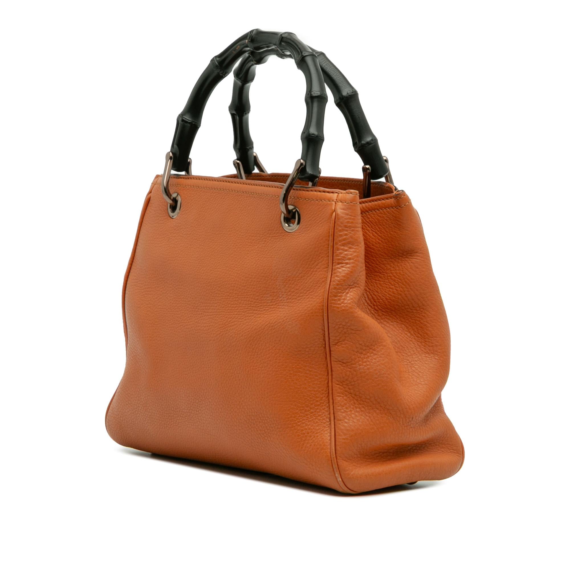 Gucci Small Calfskin Bamboo Shopper Satchel