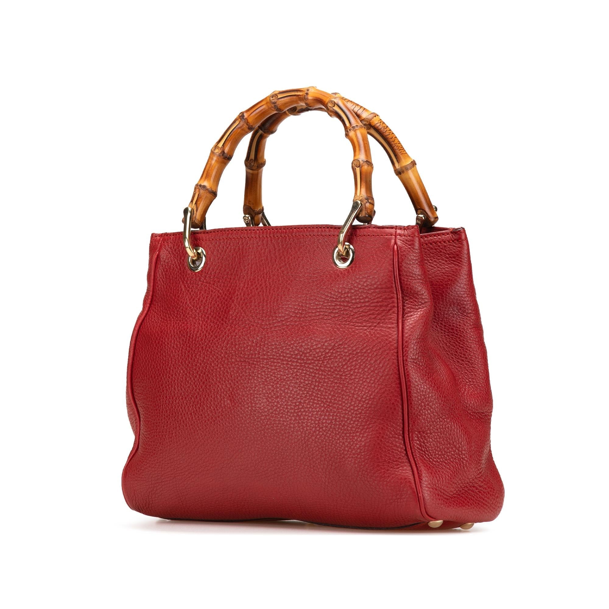 Gucci Small Calfskin Bamboo Shopper Satchel