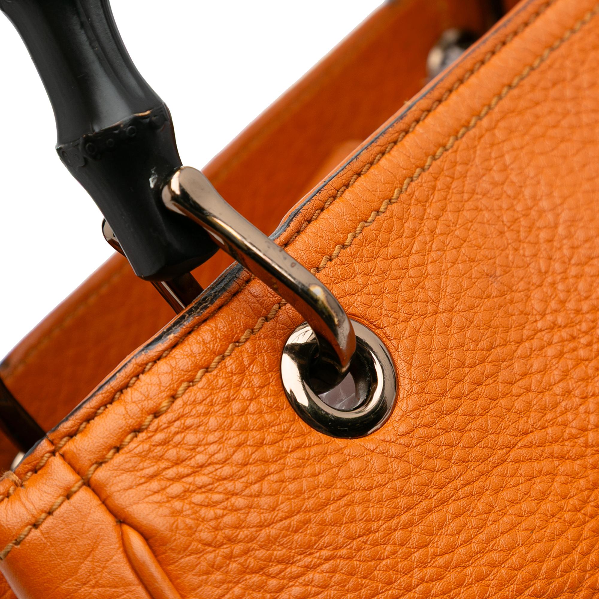 Gucci Small Calfskin Bamboo Shopper Satchel