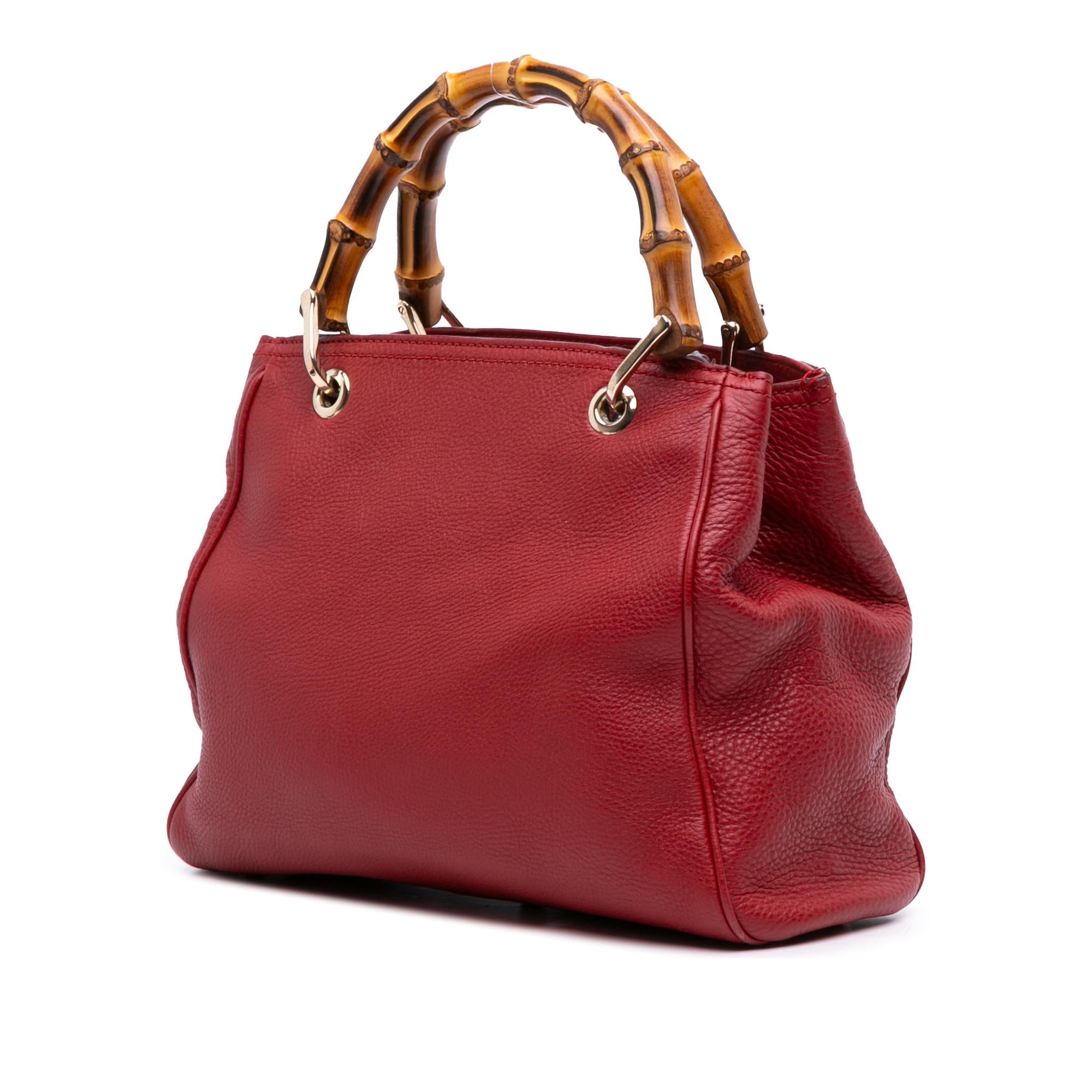 Gucci Small Calfskin Bamboo Shopper Satchel