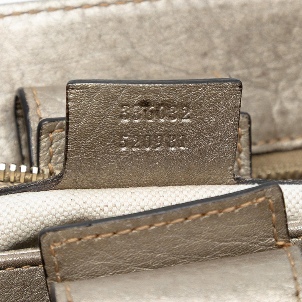 Gucci Small Calfskin Bamboo Shopper Satchel