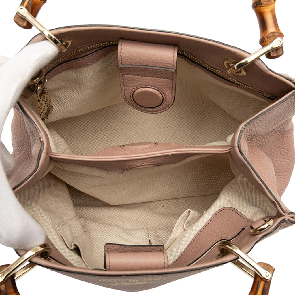 Gucci Small Calfskin Bamboo Shopper Satchel