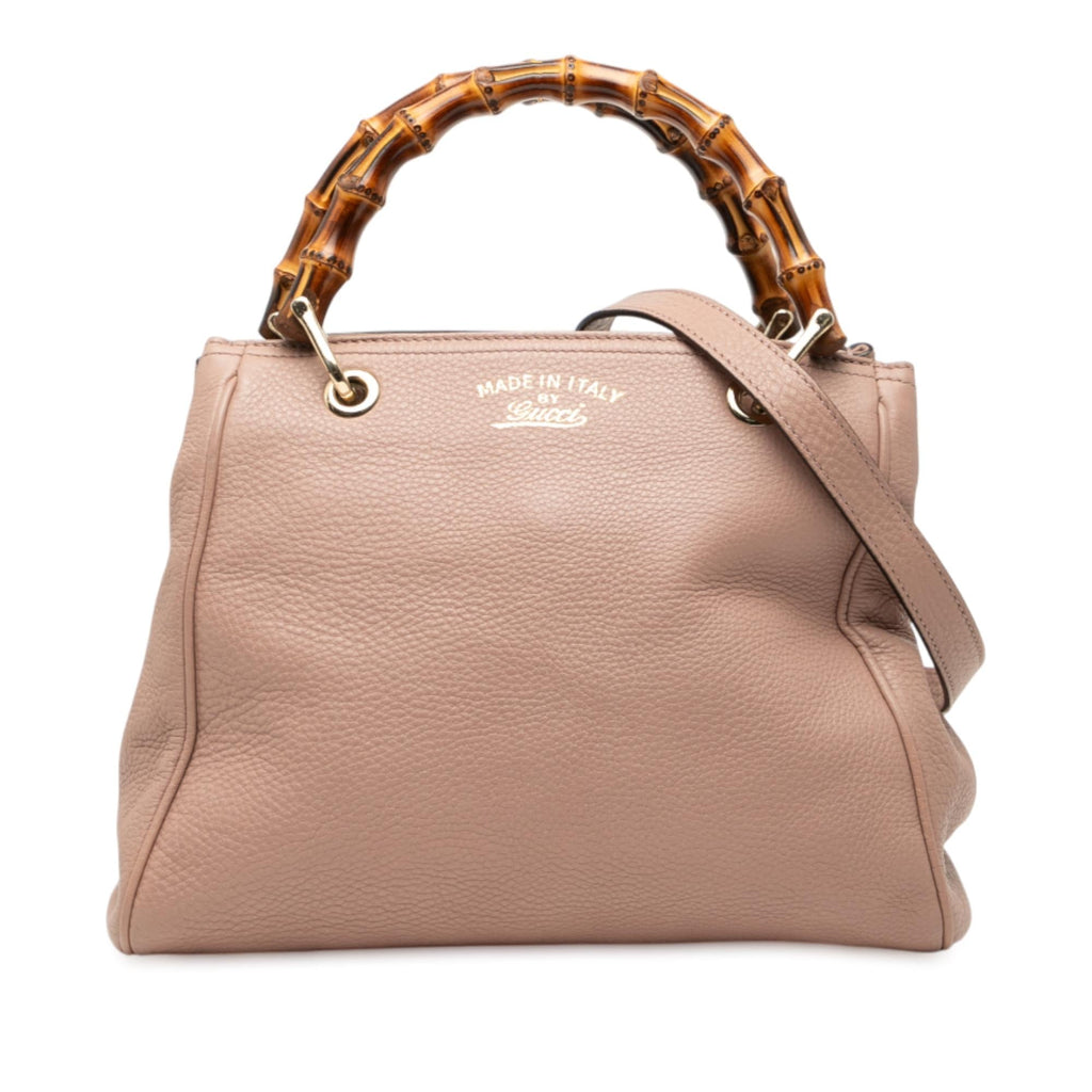 Gucci Small Calfskin Bamboo Shopper Satchel