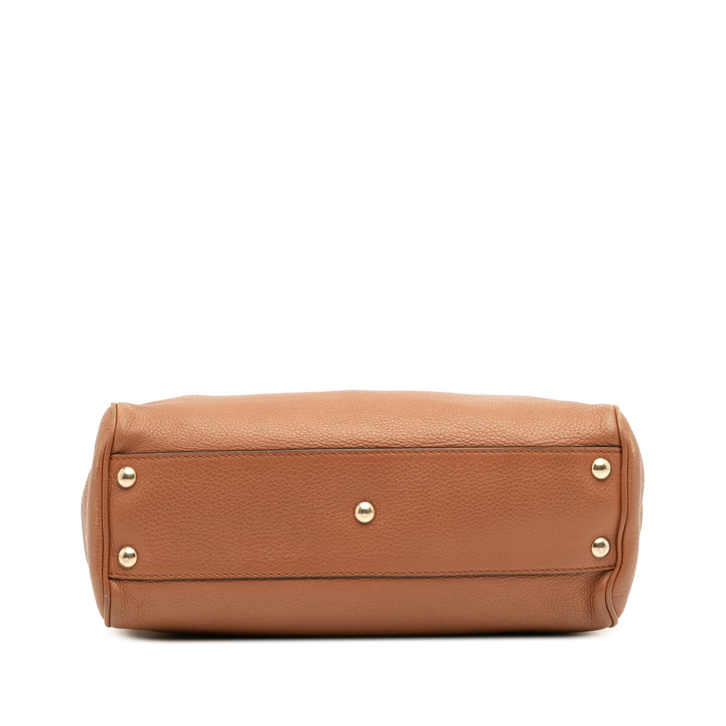 Gucci Small Calfskin Bamboo Shopper Satchel