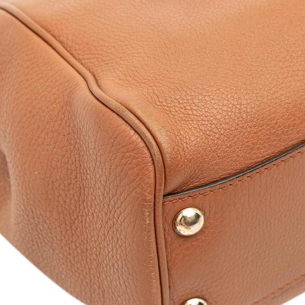 Gucci Small Calfskin Bamboo Shopper Satchel