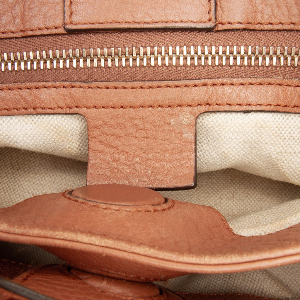 Gucci Small Calfskin Bamboo Shopper Satchel