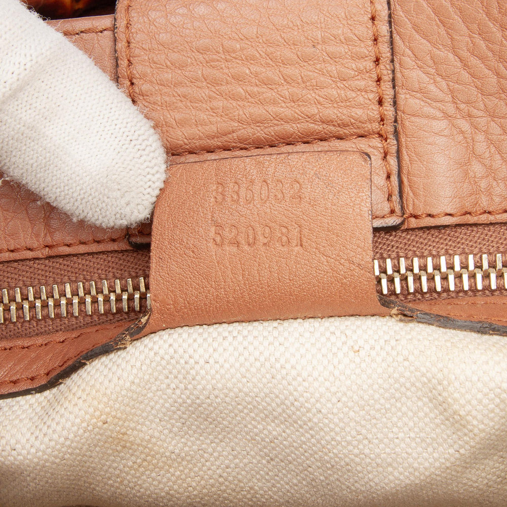 Gucci Small Calfskin Bamboo Shopper Satchel