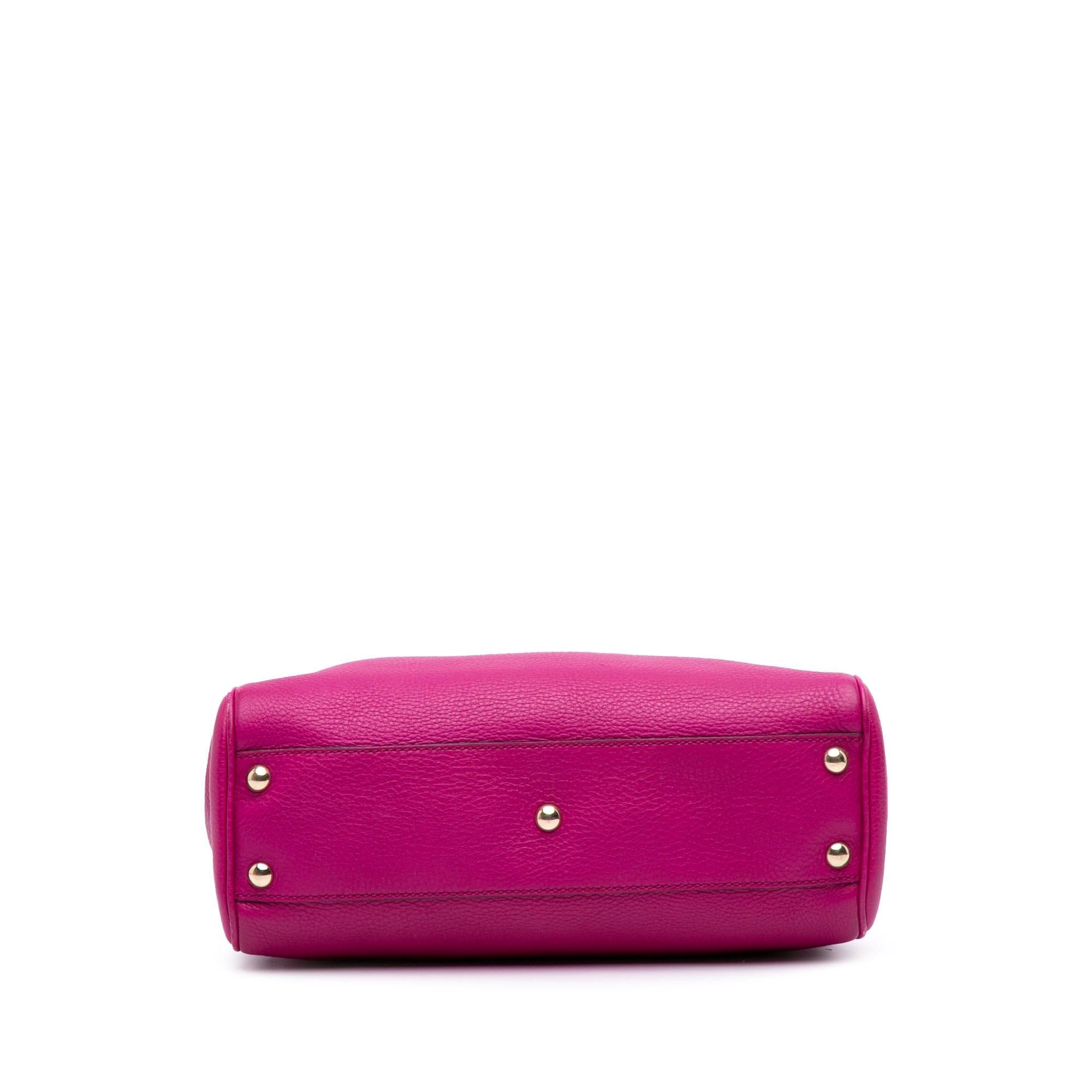 Gucci Small Calfskin Bamboo Shopper Satchel