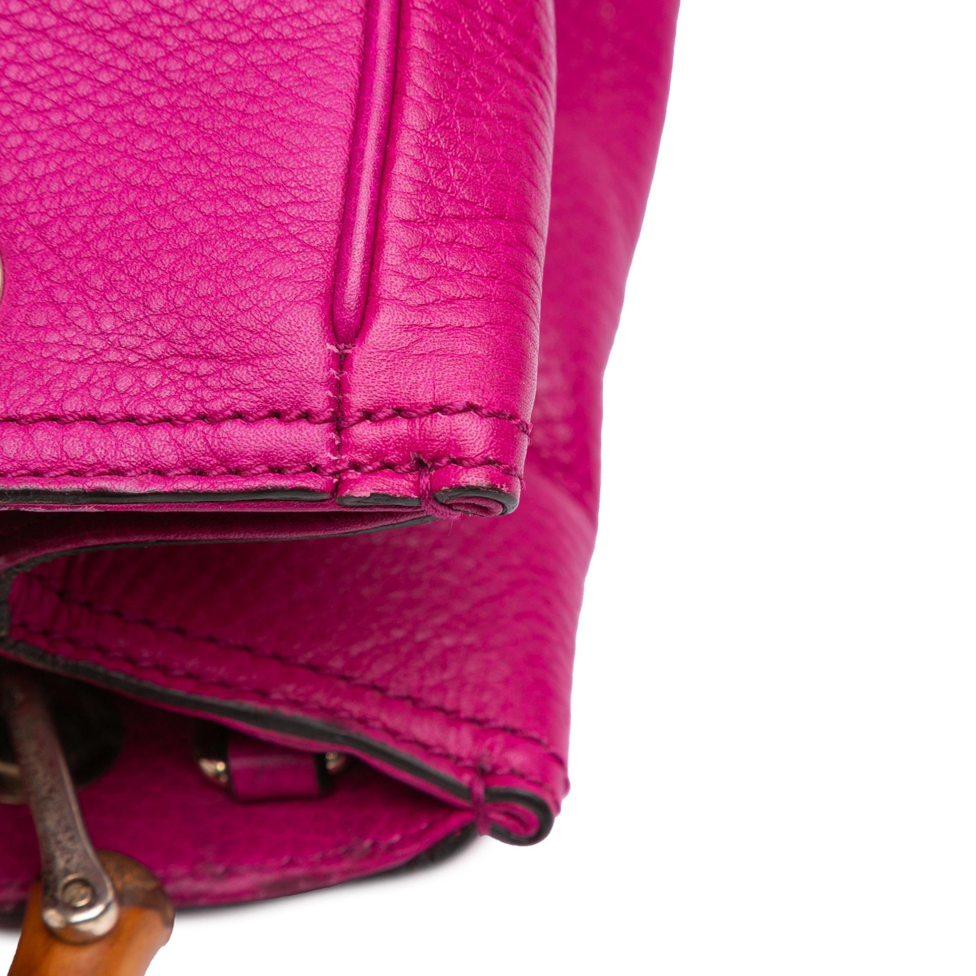 Gucci Small Calfskin Bamboo Shopper Satchel