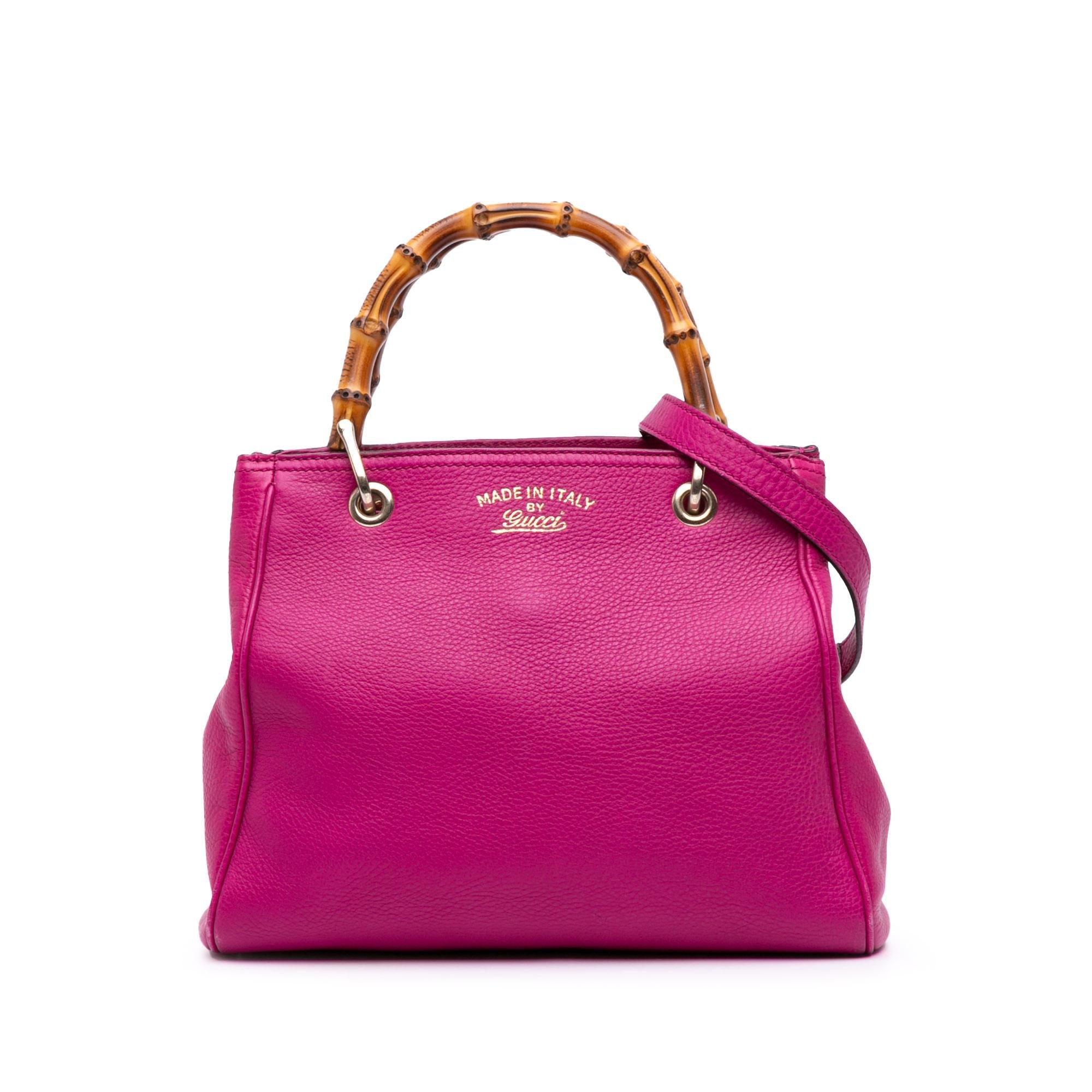 Gucci Small Calfskin Bamboo Shopper Satchel