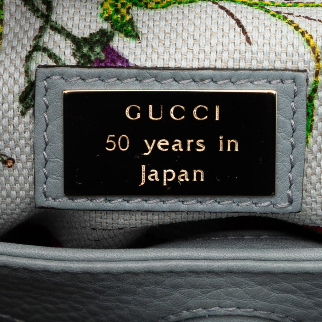 Gucci Small Calfskin Bamboo Shopper Satchel