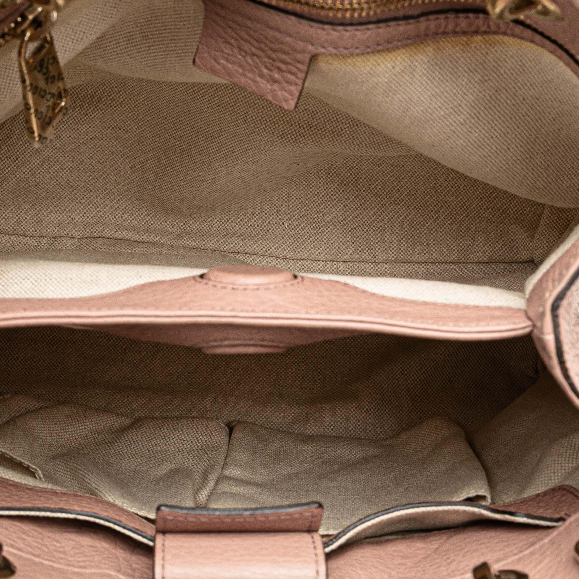 Gucci Small Calfskin Bamboo Shopper Satchel