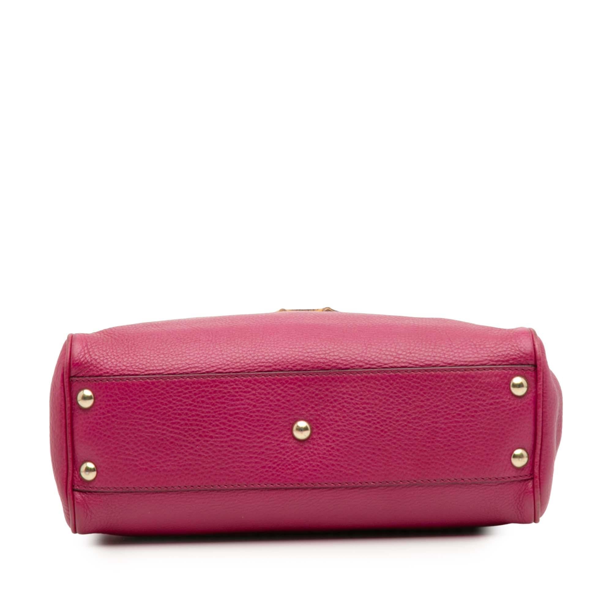 Gucci Small Calfskin Bamboo Shopper Satchel