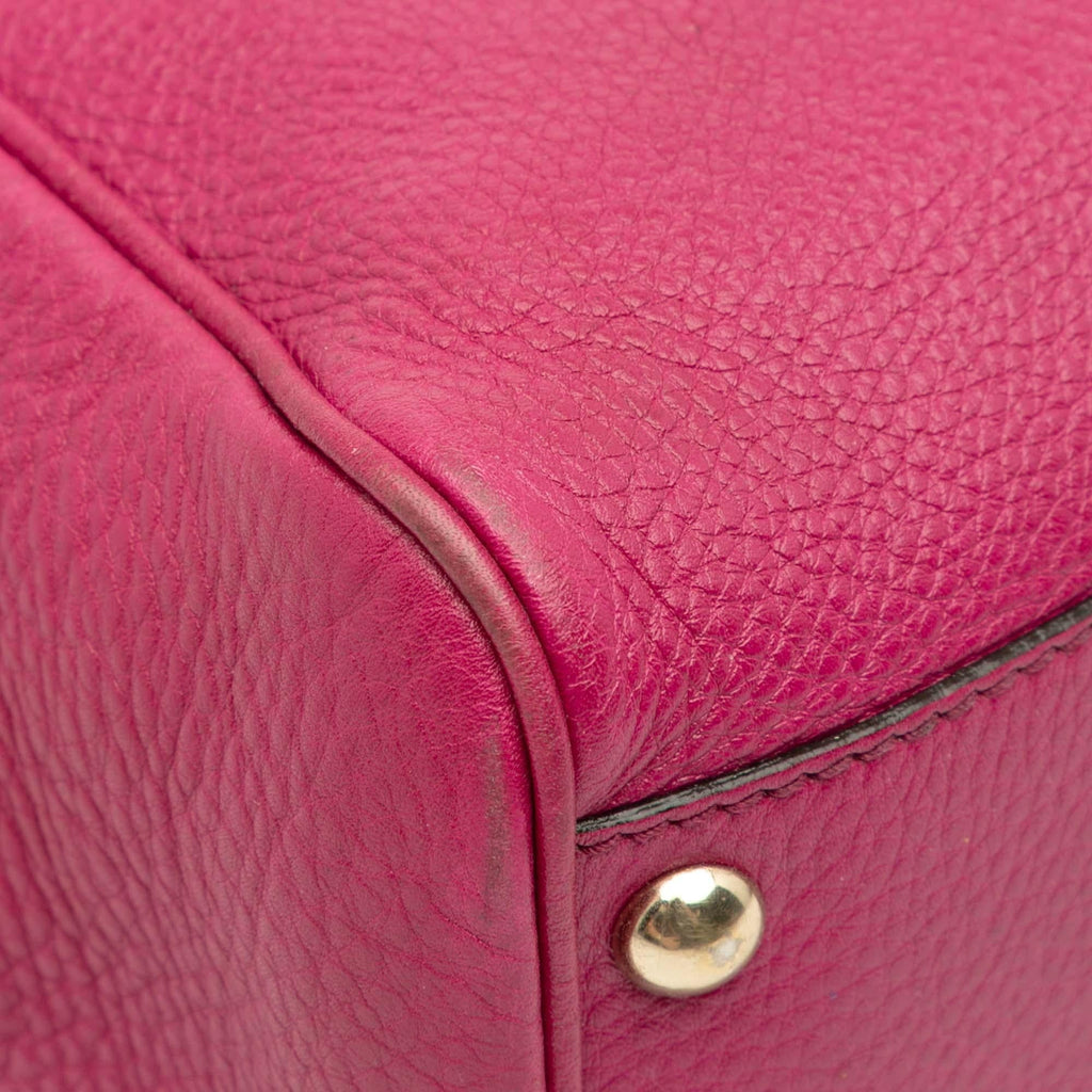 Gucci Small Calfskin Bamboo Shopper Satchel