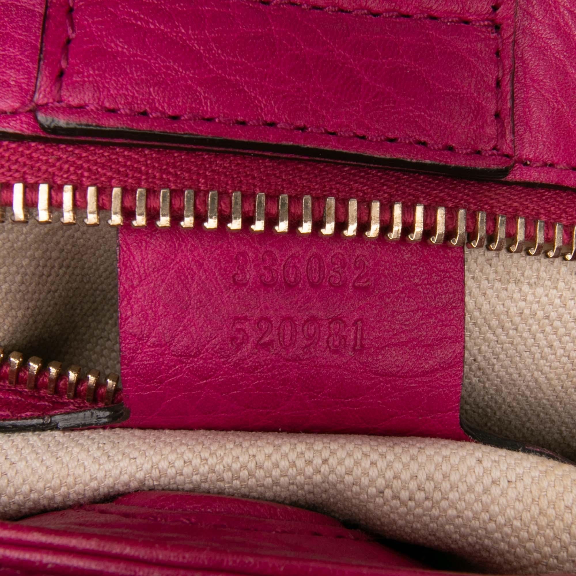 Gucci Small Calfskin Bamboo Shopper Satchel