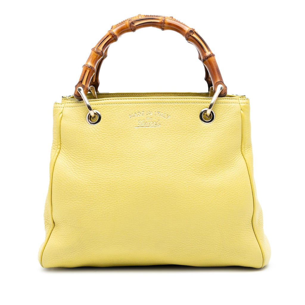 Gucci Small Calfskin Bamboo Shopper Satchel
