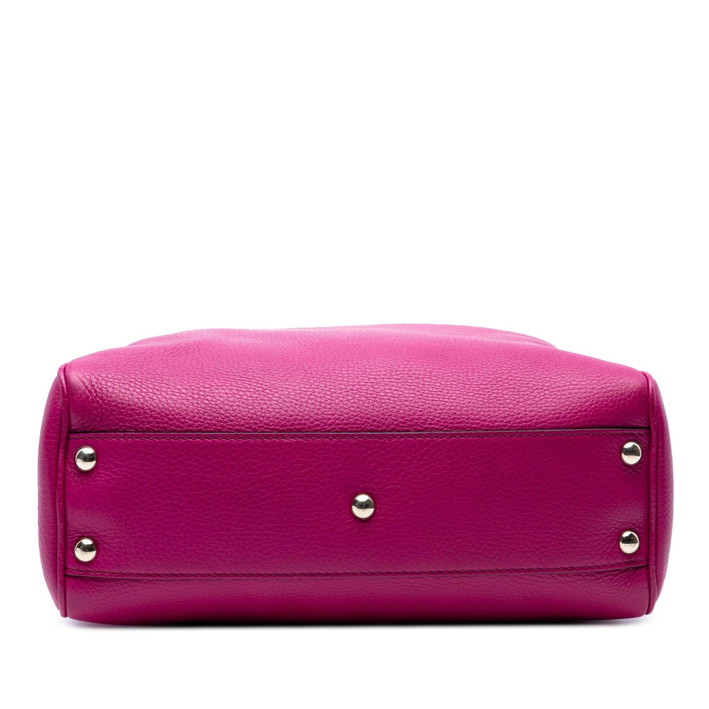 Gucci Small Calfskin Bamboo Shopper Satchel