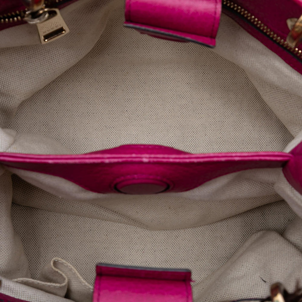 Gucci Small Calfskin Bamboo Shopper Satchel