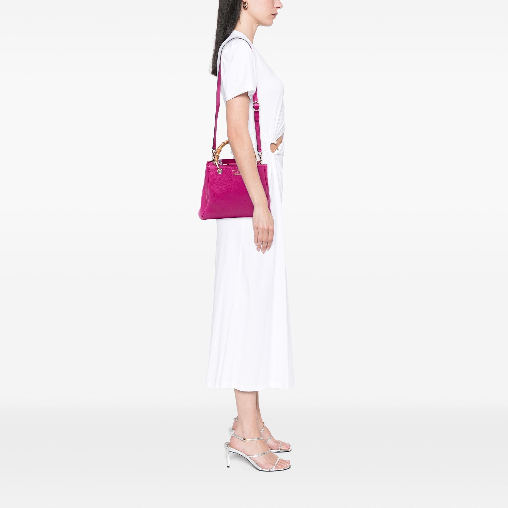 Gucci Small Calfskin Bamboo Shopper Satchel