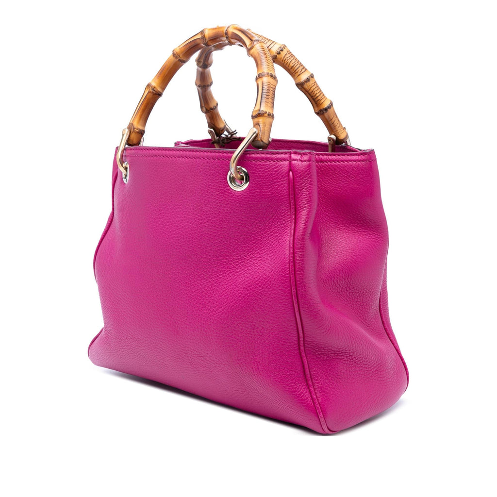 Gucci Small Calfskin Bamboo Shopper Satchel