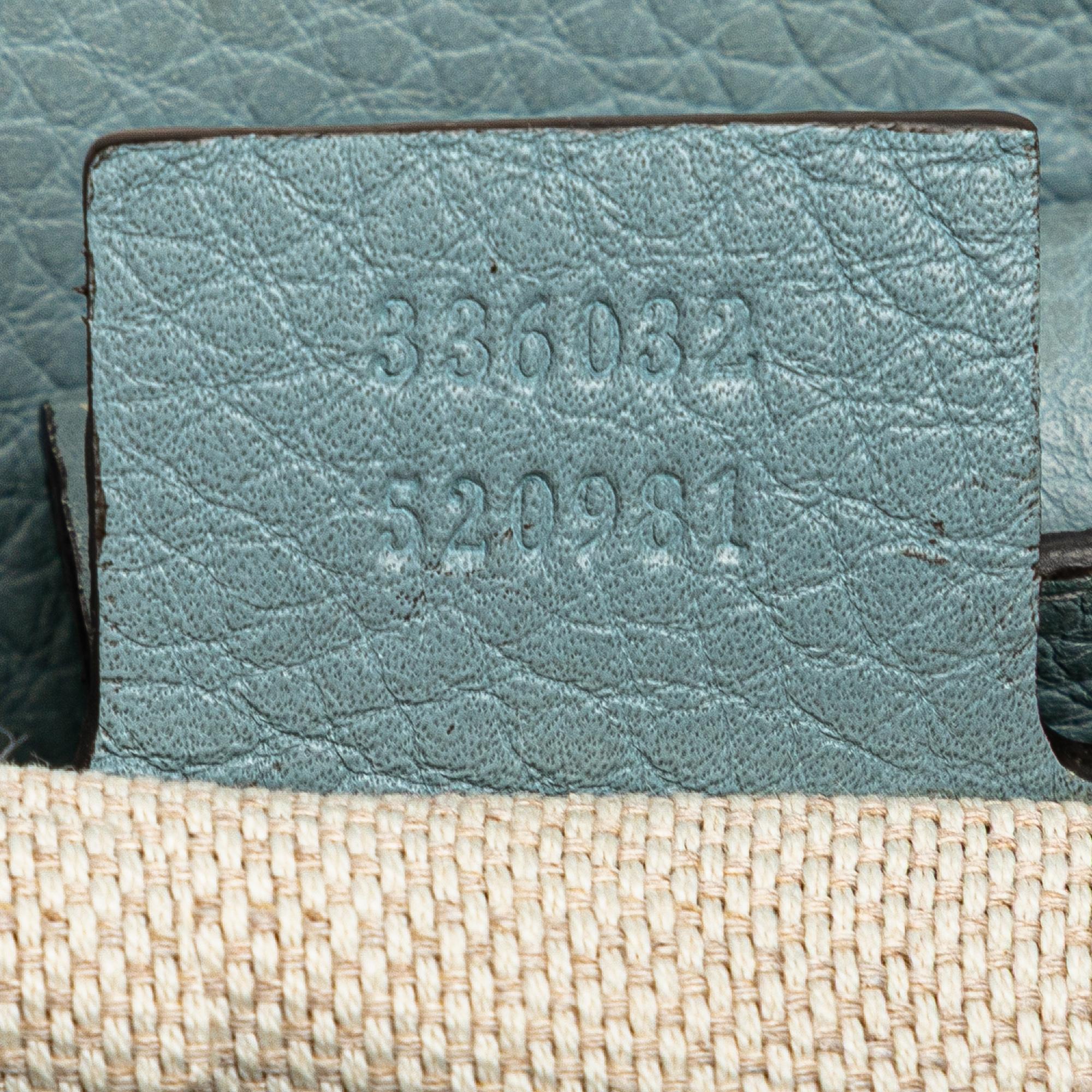 Gucci Small Canvas Flora Bamboo Shopper Satchel
