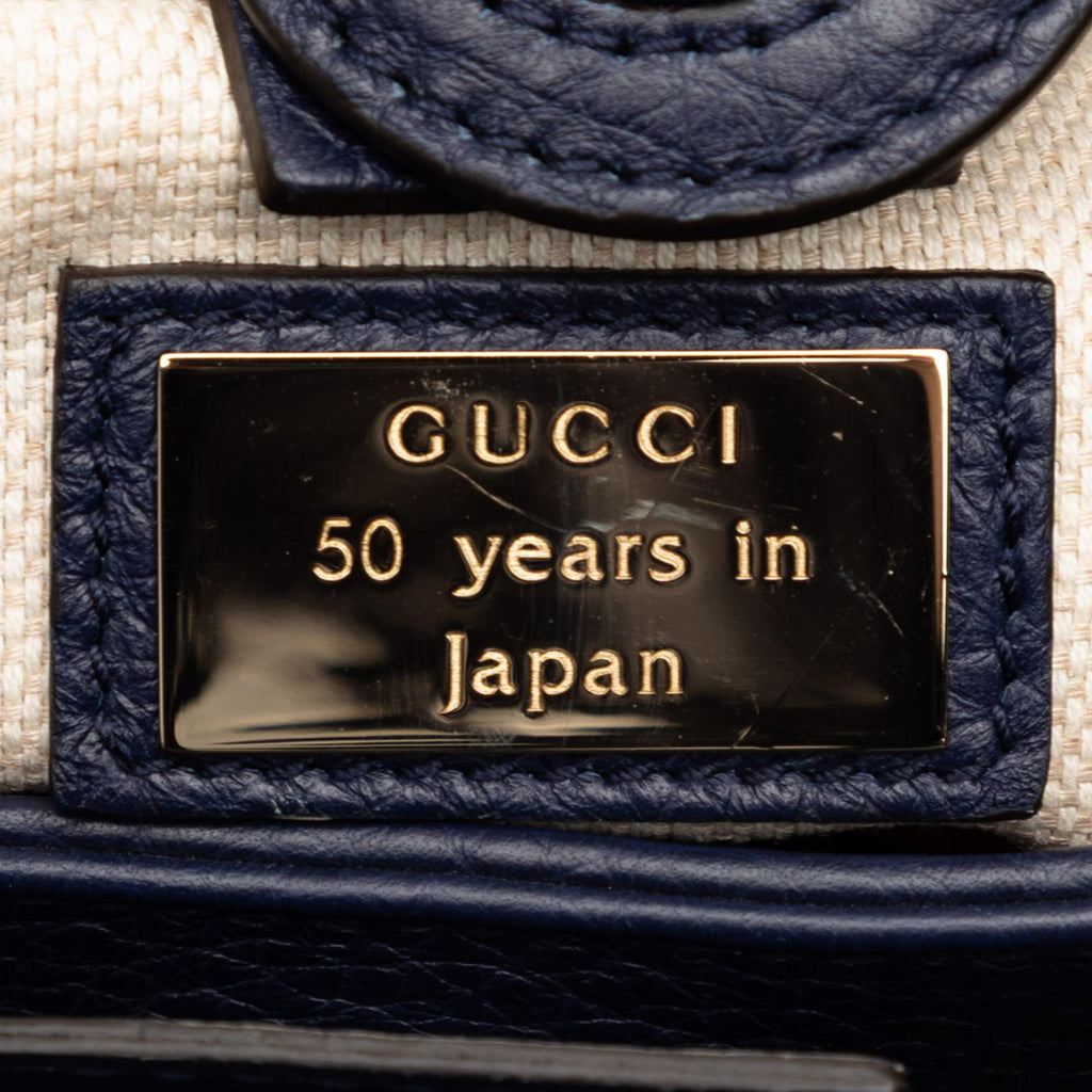 Gucci Small Canvas Flora Bamboo Shopper Satchel