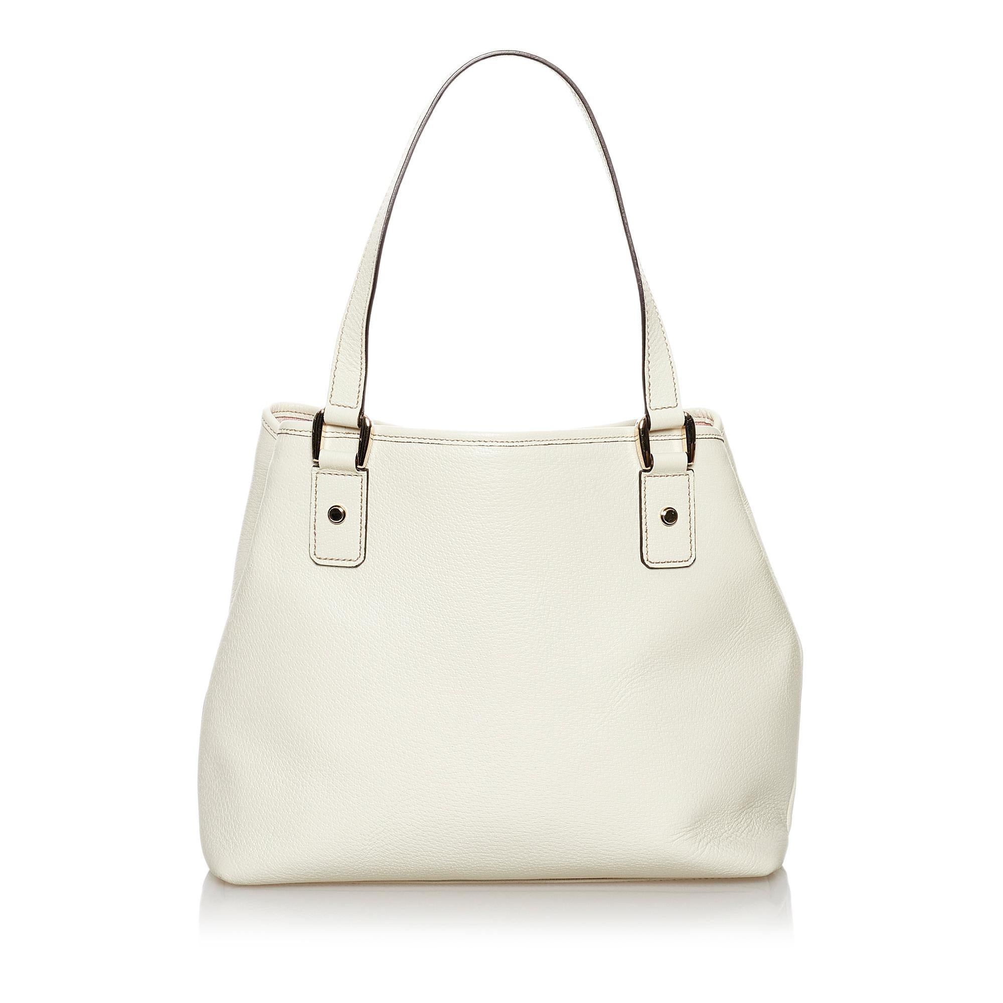 Gucci Small D-Ring Leather Tote Bag (SHG-30800)