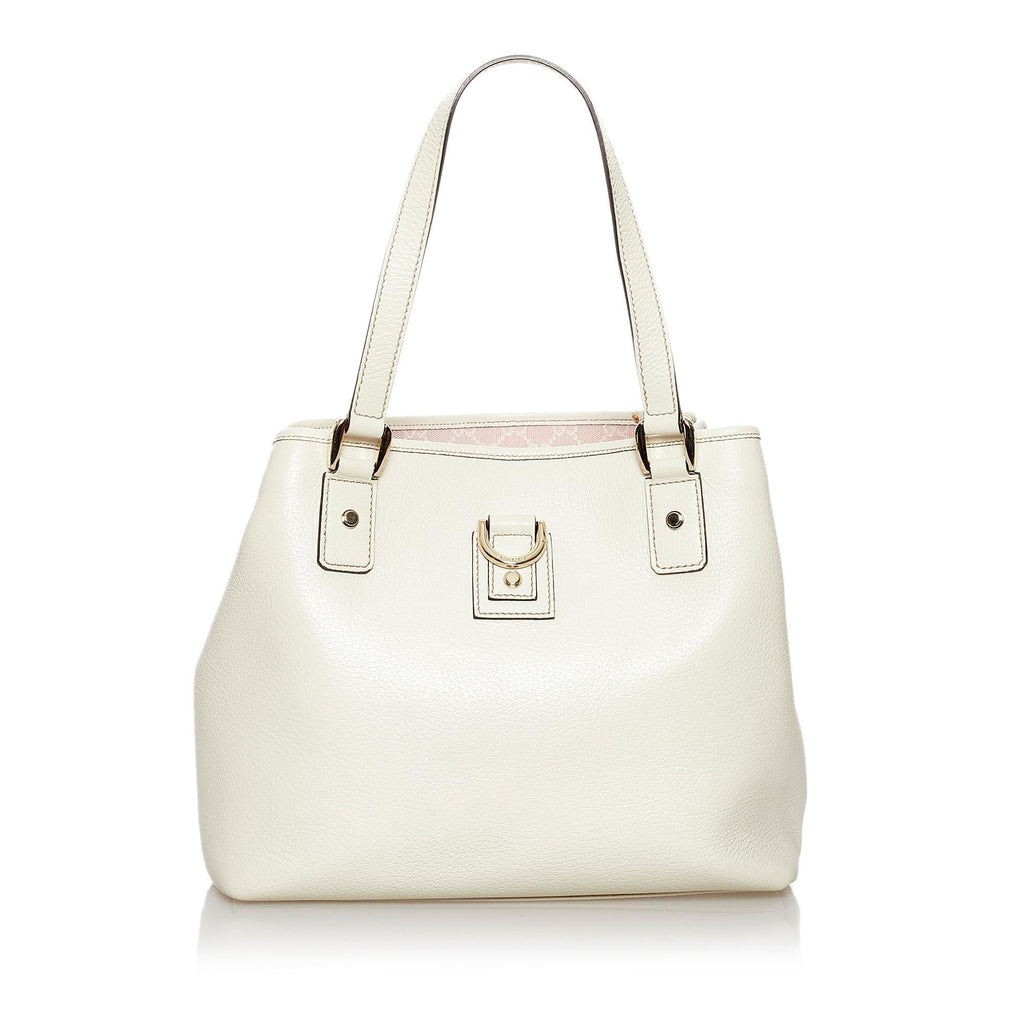 Gucci Small D-Ring Leather Tote Bag (SHG-30800)