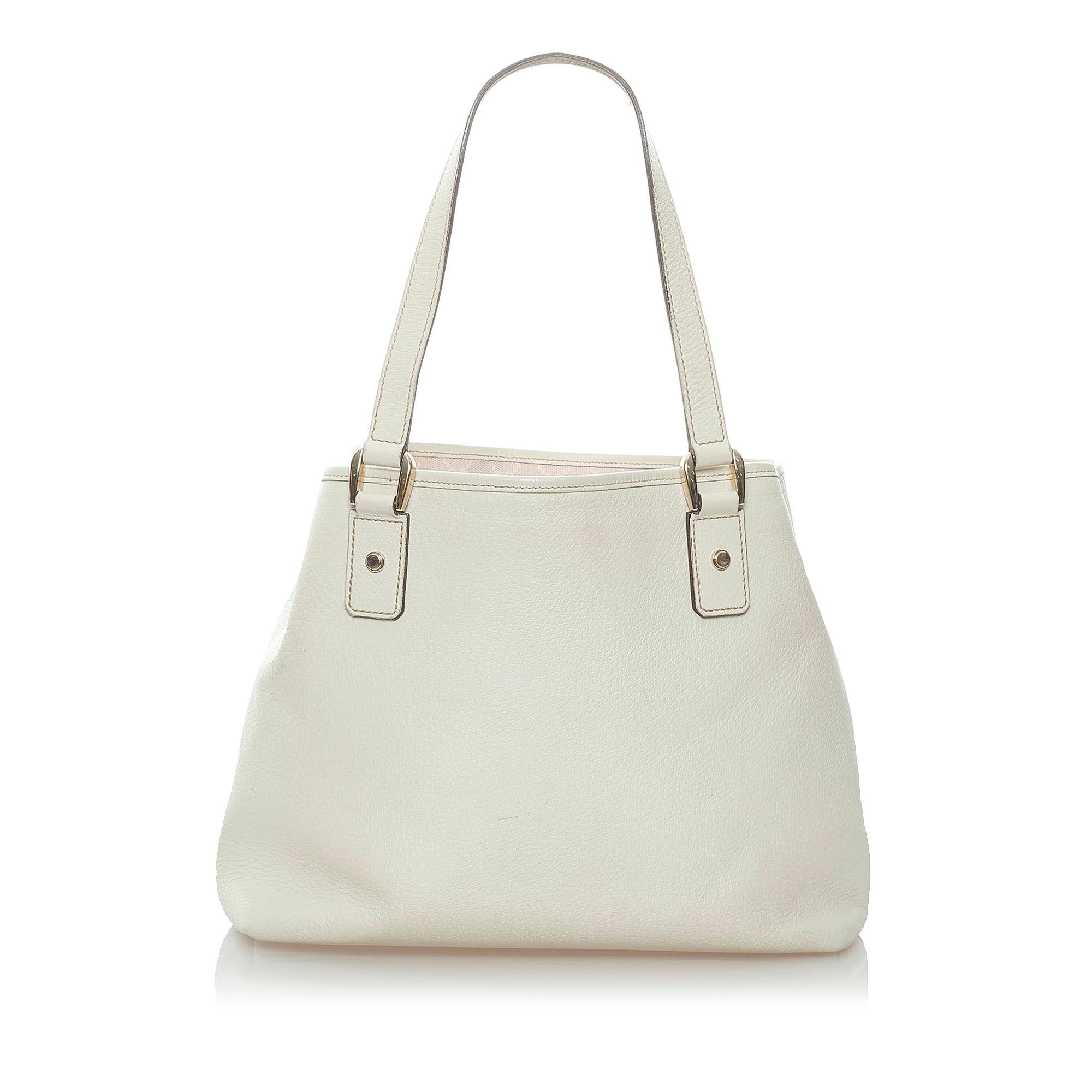 Gucci Small D-Ring Leather Tote Bag (SHG-32490)