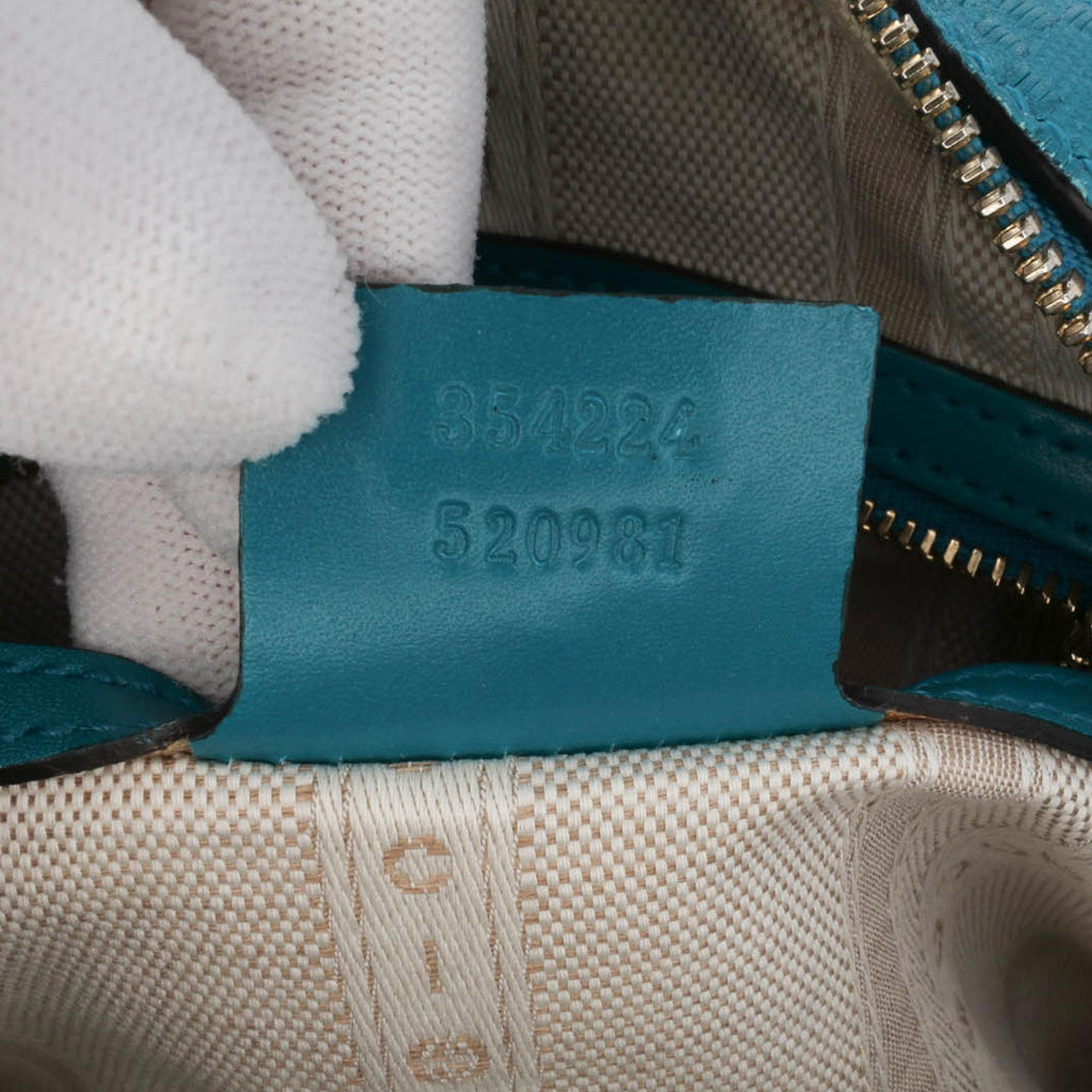 Gucci Small Diamante Leather Bright Satchel
