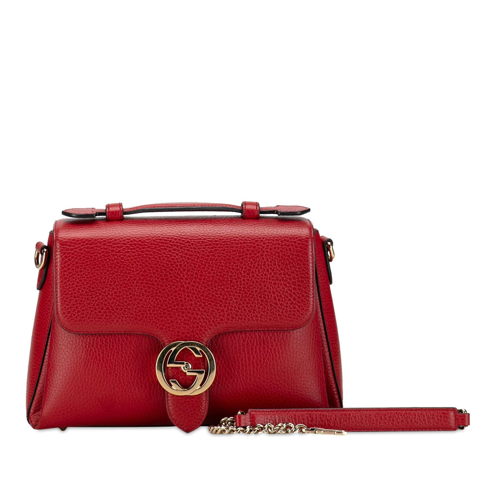 Gucci Small Dollar Calf Interlocking G Satchel (SHG-26SCOC)