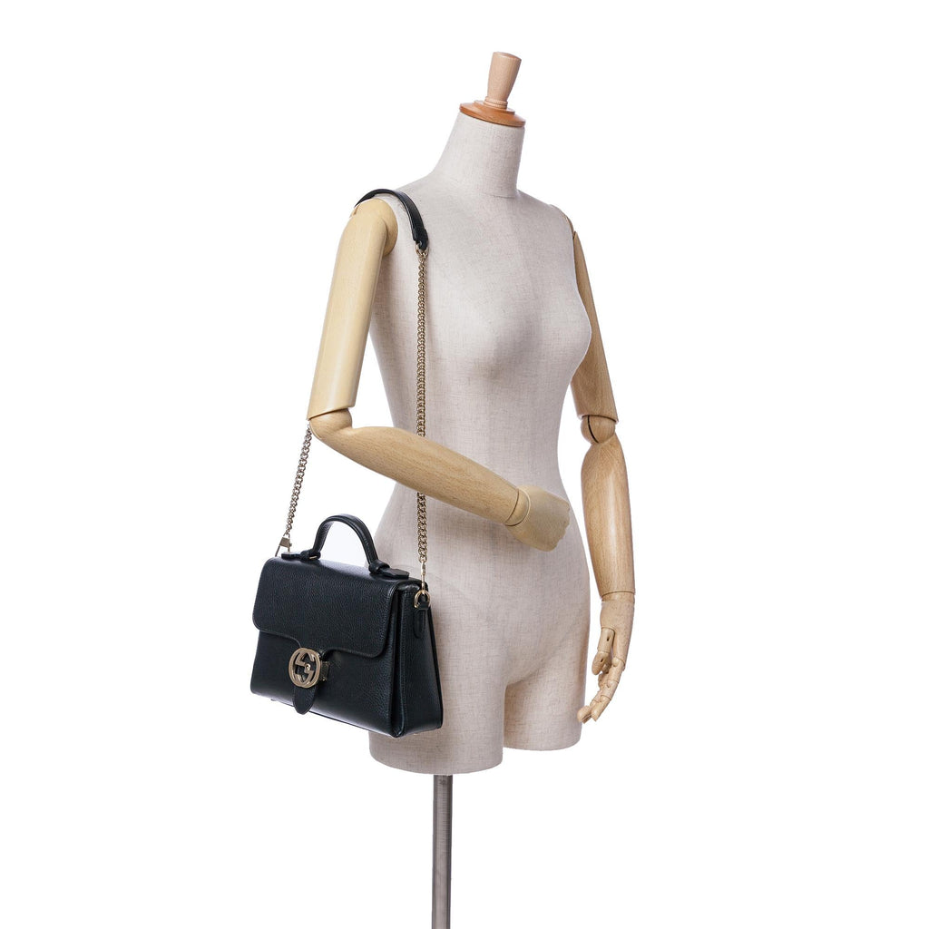 Gucci Small Dollar Calf Interlocking G Satchel