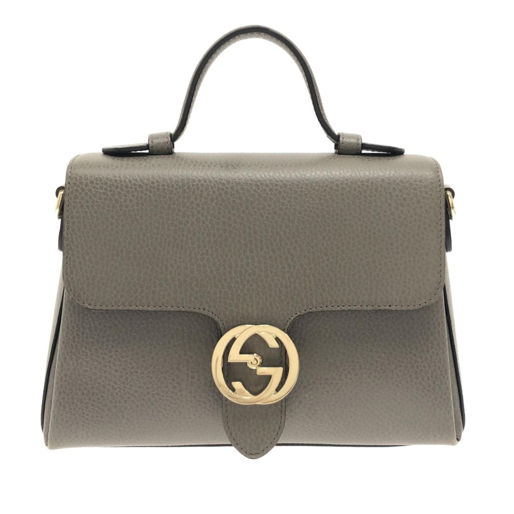 Gucci Small Dollar Calf Interlocking G Top Handle (SHG-XhsO8p)