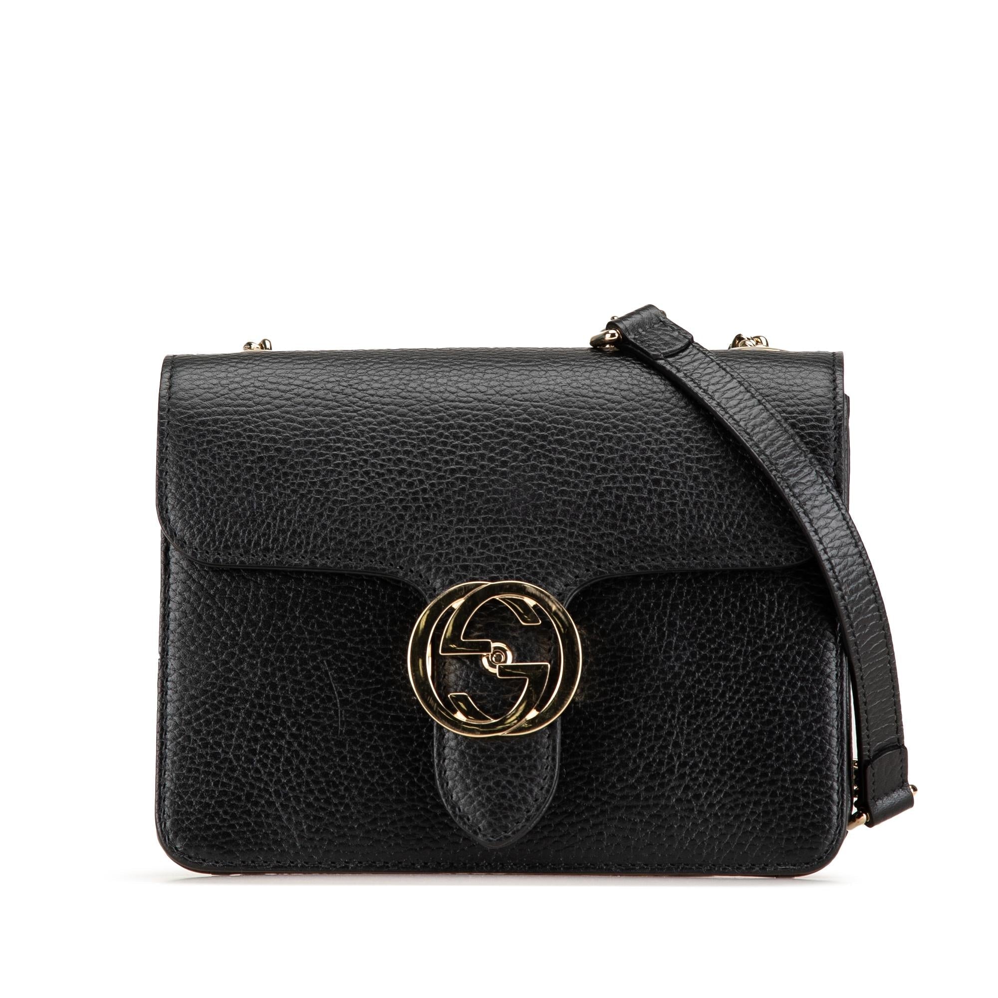 Gucci Small Dollar Calfskin Interlocking G Crossbody (SHG-bDu7A6)