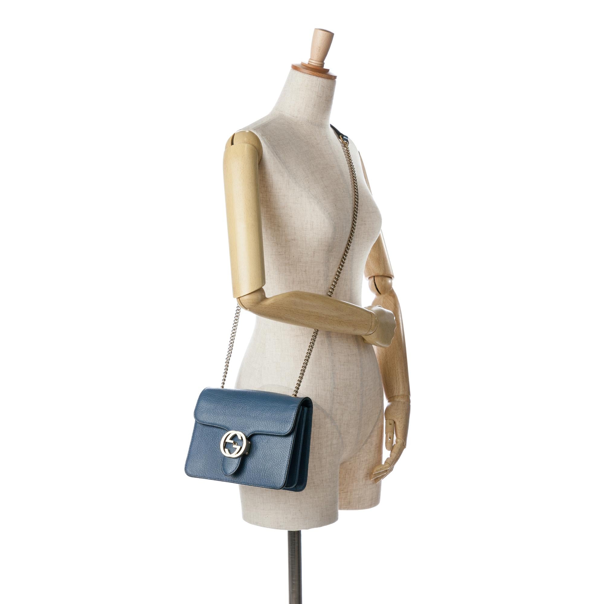 Gucci Small Dollar Calfskin Interlocking G Crossbody (SHG-Ew07VO)
