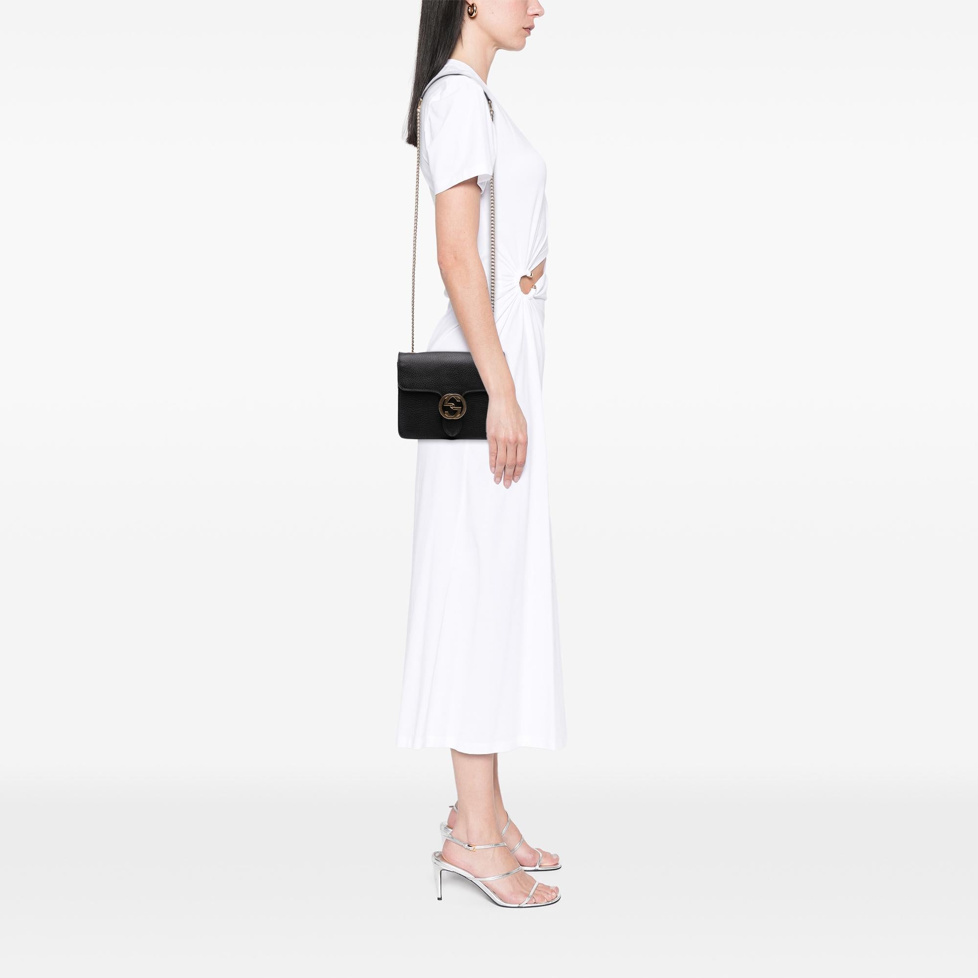 Gucci Small Dollar Calfskin Interlocking G Crossbody