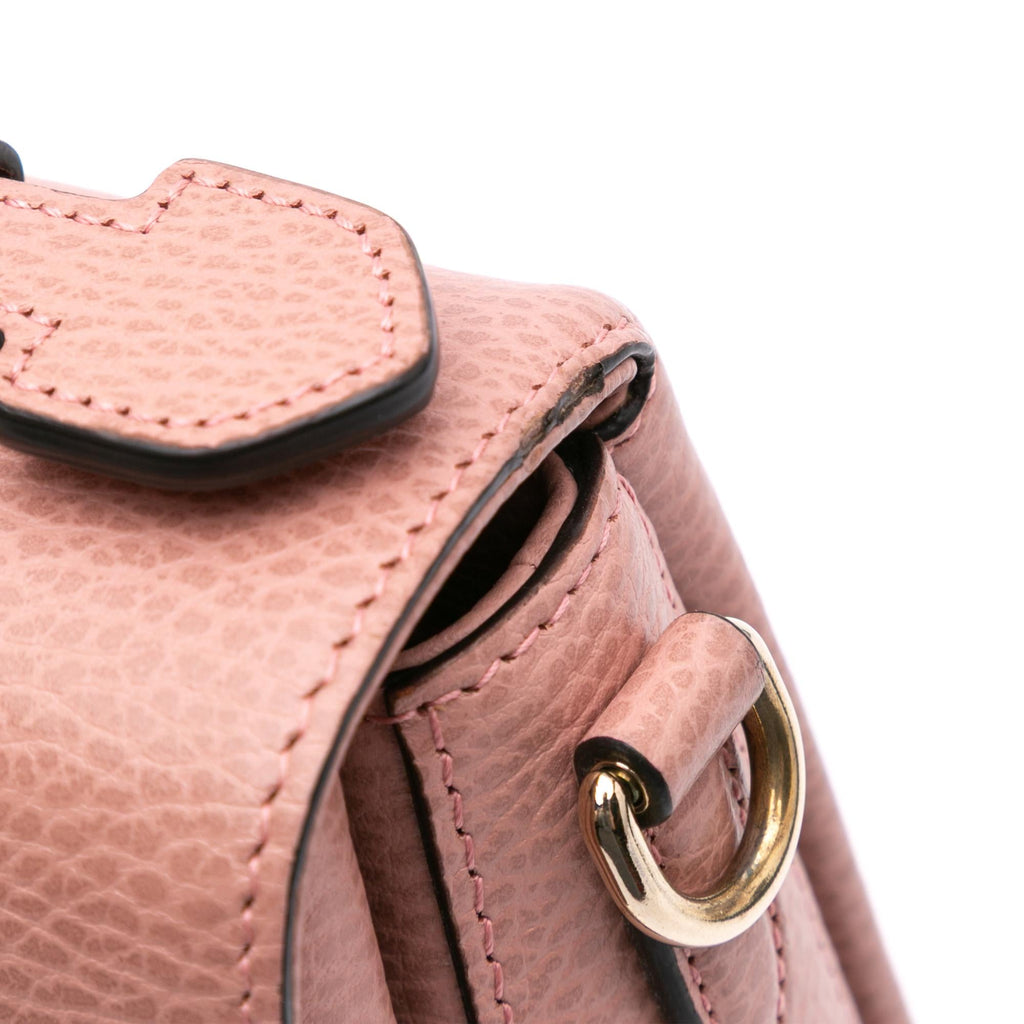 Gucci Small Dollar Leather Interlocking G Satchel