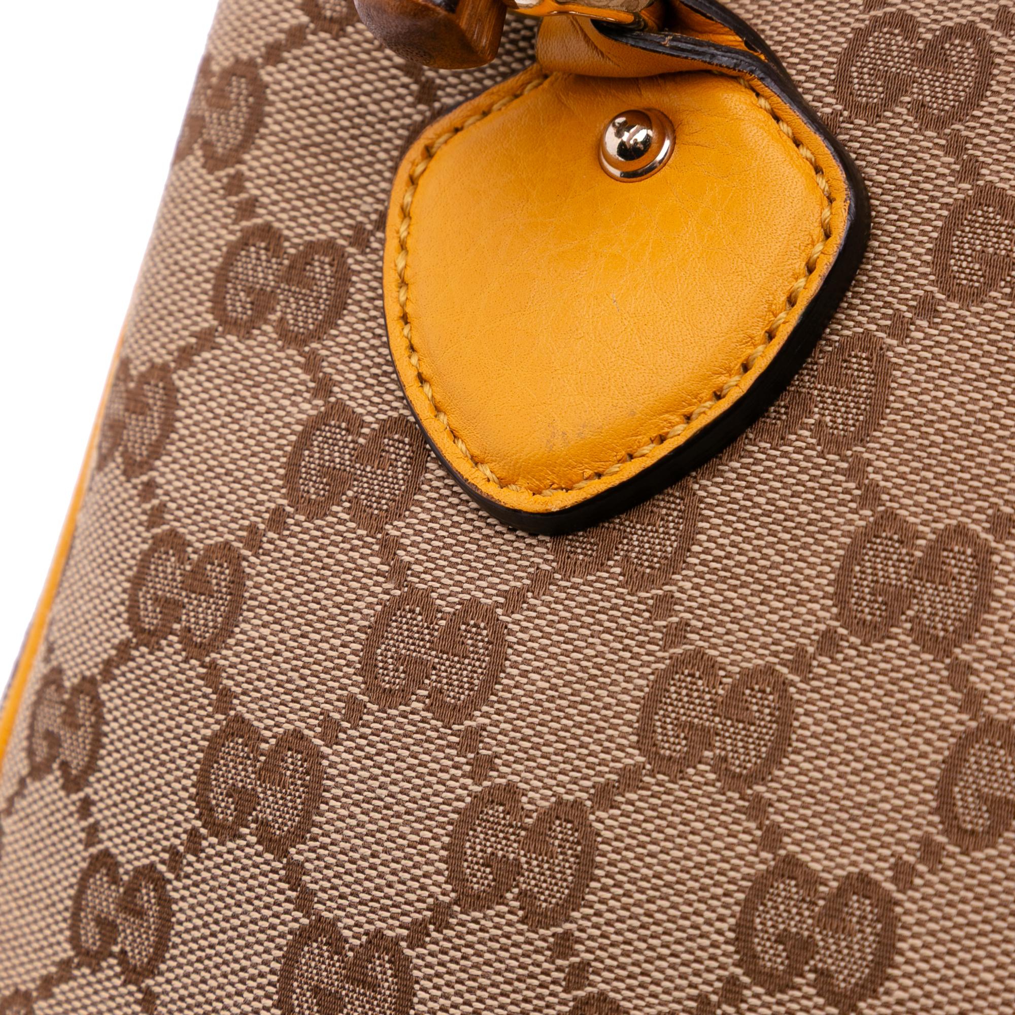 Gucci Small GG Canvas Diana Bamboo Top Handle Tote