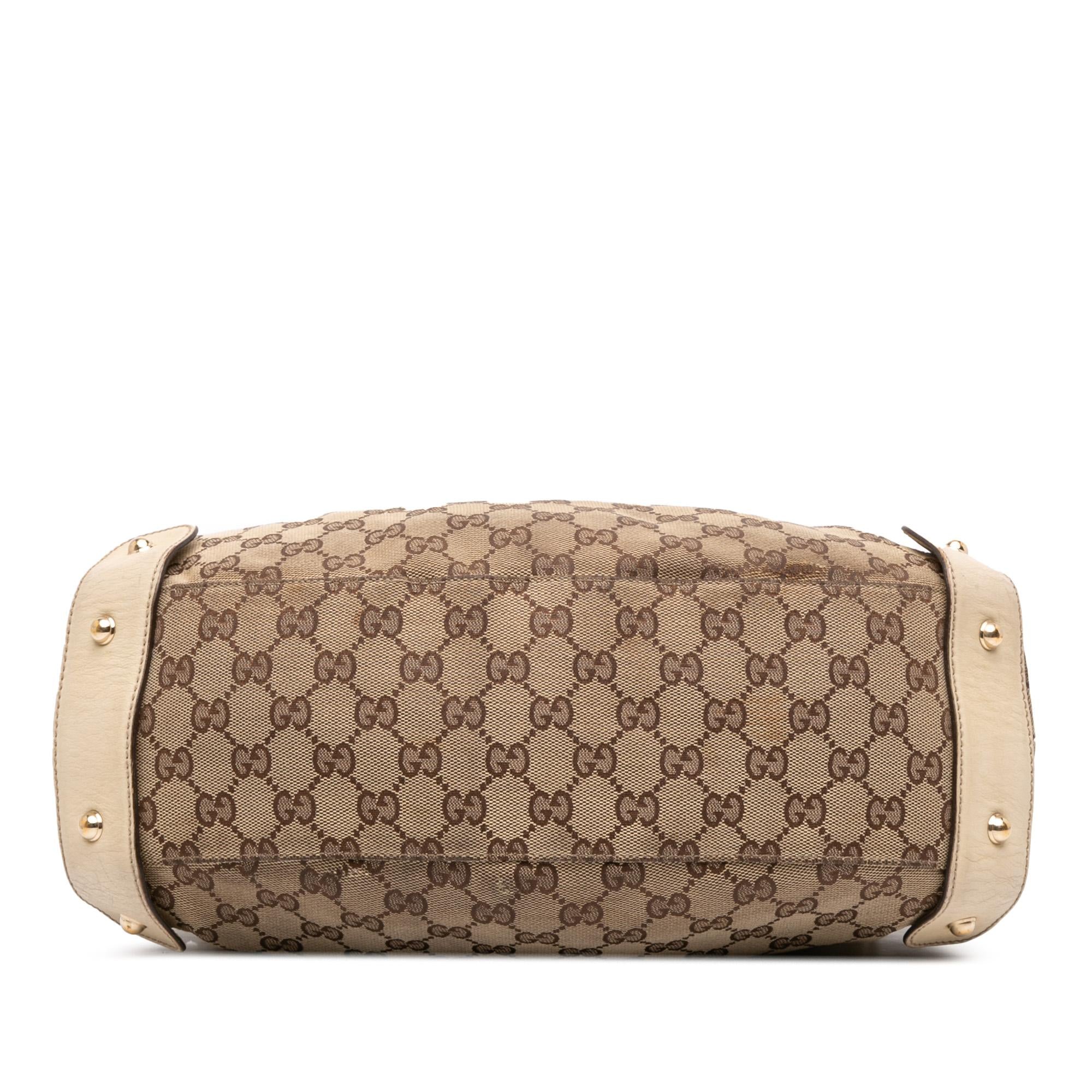 Gucci Small GG Canvas Horsebit Pelham Shoulder Bag