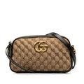 Gucci Small GG Canvas Marmont Matelasse Camera Bag (SHG-8k8jfb)