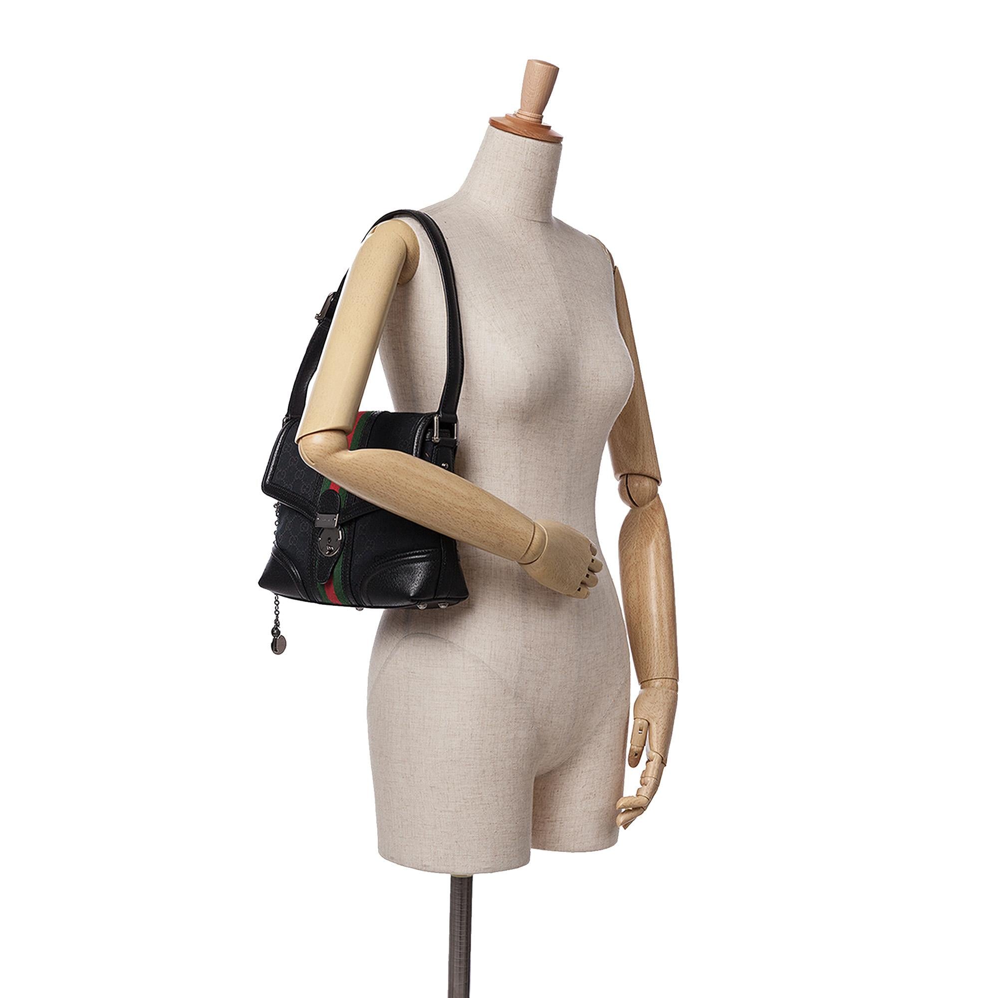 Gucci Small GG Canvas Web Treasure Shoulder Bag